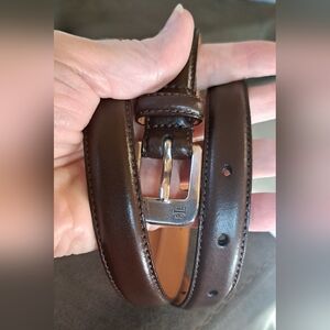 Lauren Ralph Lauren Brown Italian Leather Belt Thin 3/4 Inch Wide Preppy Small